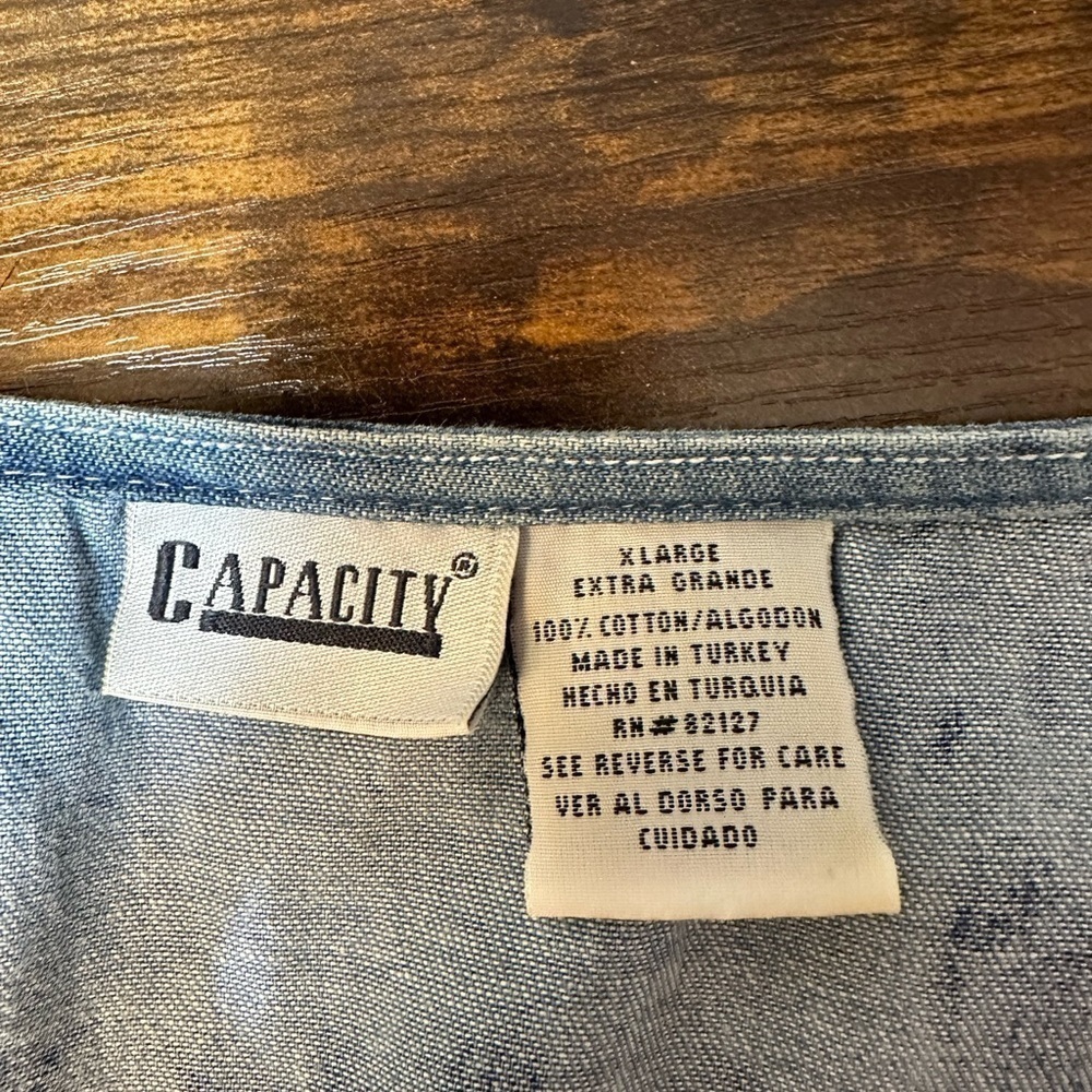 Capacity Women’s XL Denim Floral Dress - Picture 10 of 11